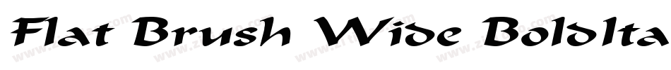 Flat Brush Wide BoldItalic字体转换
